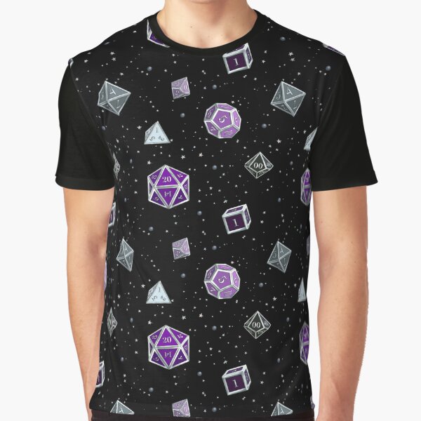 D&D Asexual Pride Dice Set Graphic T-Shirt