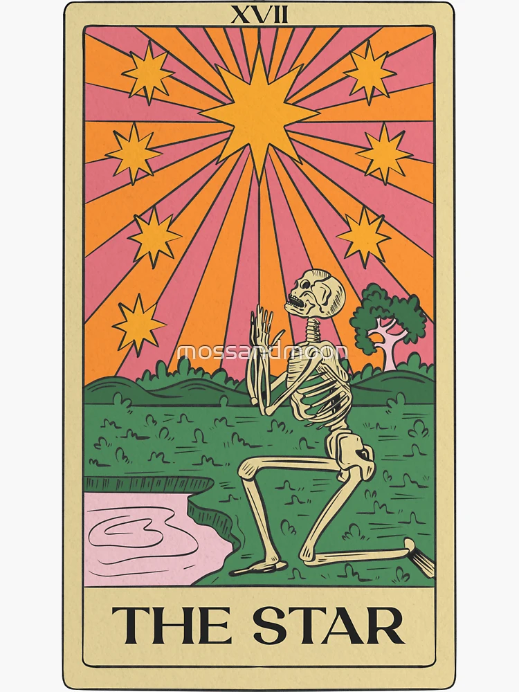 The Star Vintage Tarot Card Sticker for Sale by mossandmoon