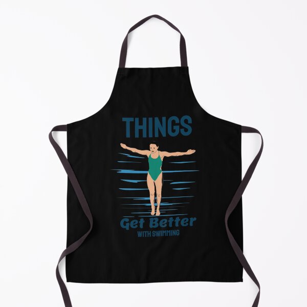 Item preview, Things Get Better With Swimming Swimming Fitted T-Shirt designed and sold by laureljusjv.