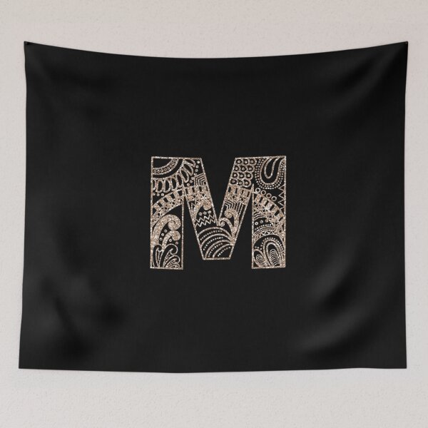 Item preview, Floral Mandala Monogram M | Mandala Monogram M designed and sold by ModernStyleBoho.