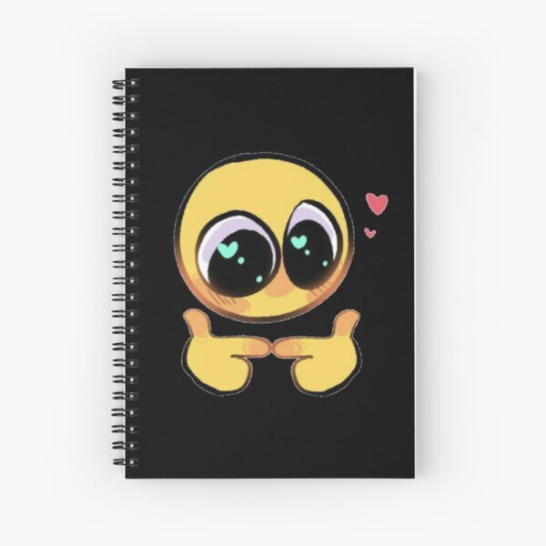 blushhhhh - adorable cursed emoji Spiral Notebook for Sale by