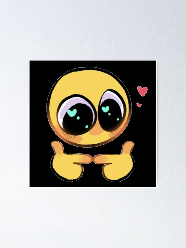Tipy Tap Adorable Cursed Emoji Poster For Sale By Bluepencilart Redbubble