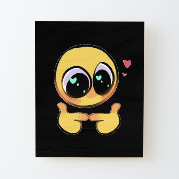 blushhhhh - adorable cursed emoji | Art Board Print