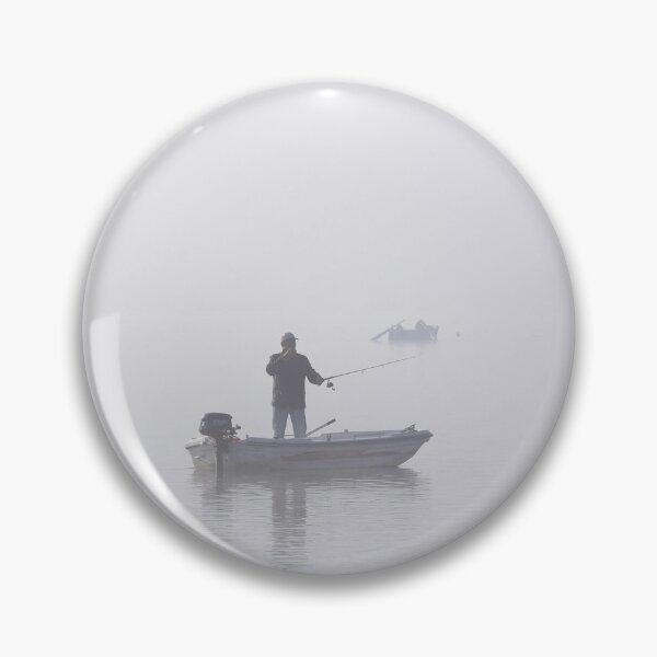 Item preview, fishing on a foggy lake designed and sold by SunnyDesignsCo.