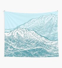 Distant Snow- 遠雪 : linocut Wall Tapestry