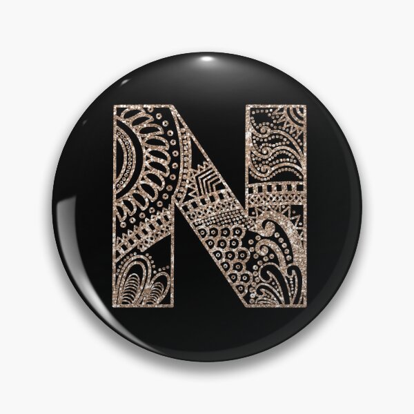 Item preview, Floral Mandala Monogram N | Mandala Monogram N designed and sold by ModernStyleBoho.