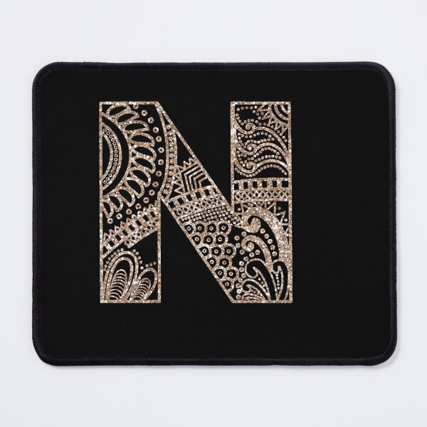 Item preview, Floral Mandala Monogram N | Mandala Monogram N designed and sold by ModernStyleBoho.
