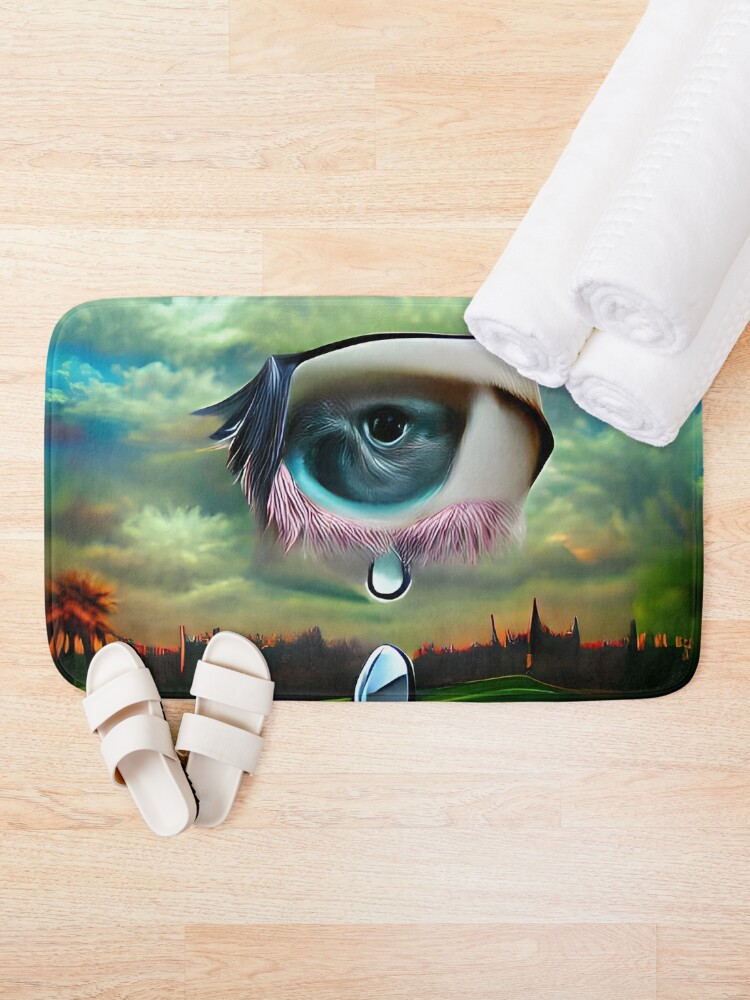 Alternate view of Crying Sky Despair Blue Eye Tears - Surreal Bath Mat