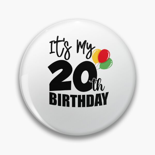 Item preview, It's My 20th Birthday, Gift Happy 20th Birthday to Me, celebrating birthday designed and sold by yssnyd.