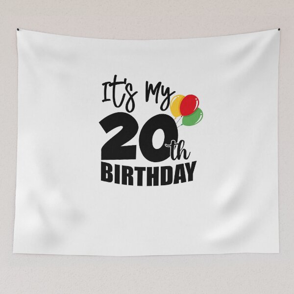 Item preview, It's My 20th Birthday, Gift Happy 20th Birthday to Me, celebrating birthday designed and sold by yssnyd.