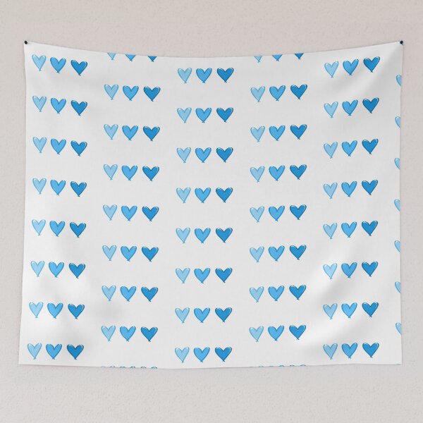 Item preview, blue hearts designed and sold by cccranch2011.