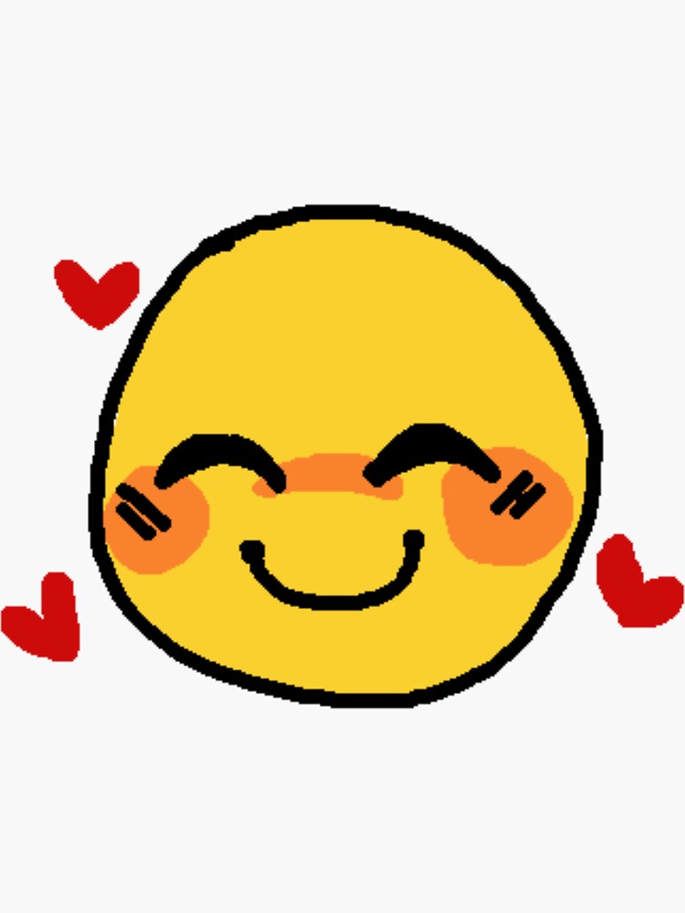 joy and love - adorable cursed emoji Sticker for Sale by Blue Pencil