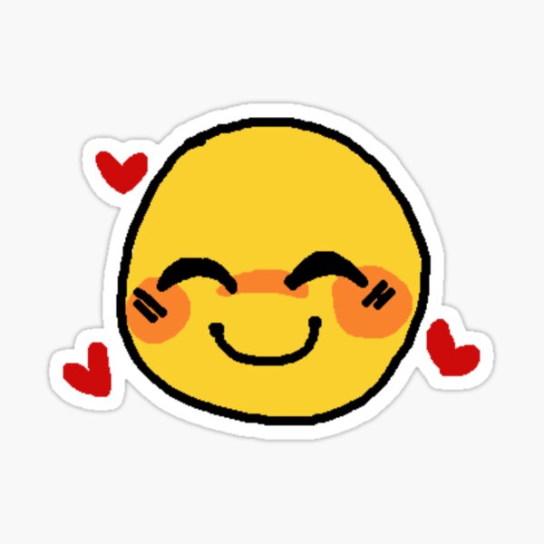 blushhhhh - adorable cursed emoji | Art Board Print