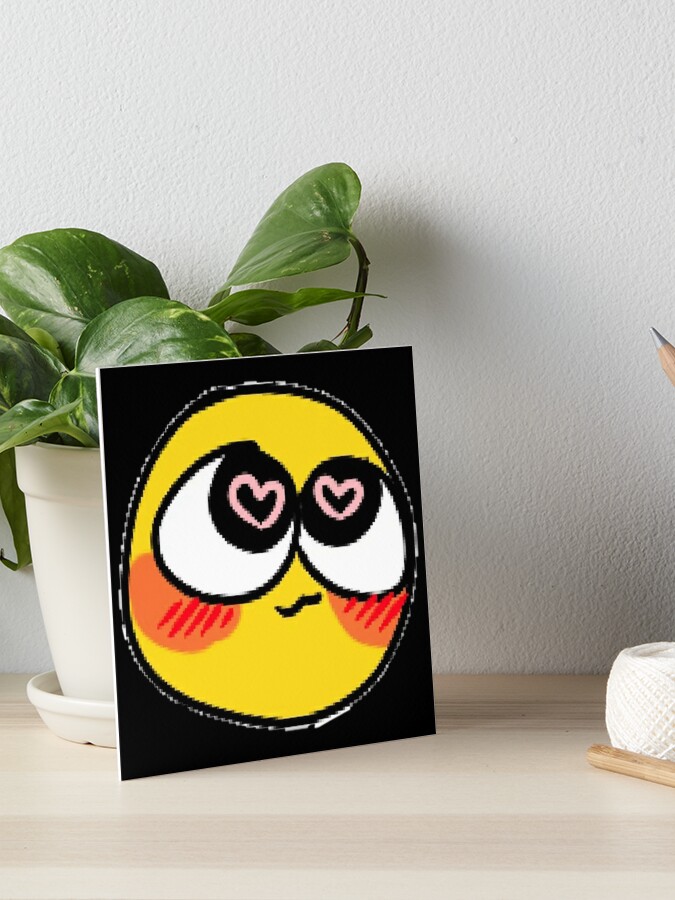 your biggest fan - adorable cursed emoji | Art Board Print