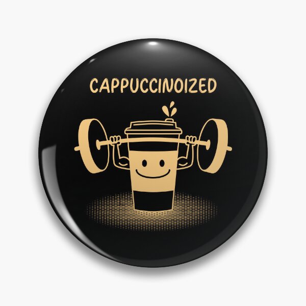 Item preview, Cappuccino, Funny Quote Cute Muscle Cup with Cappuccino lifting weights designed and sold by InspiredForever.