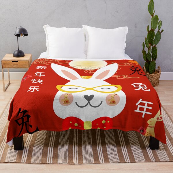 Item preview, Floral Year Of The Rabbit, Chinese Rabbit Zodiac - Happy New Year designed and sold by adoredigitals.