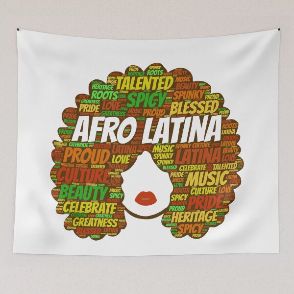 Item preview, Afro Latina Pride Words in Afro Hair designed and sold by blackartmatters.