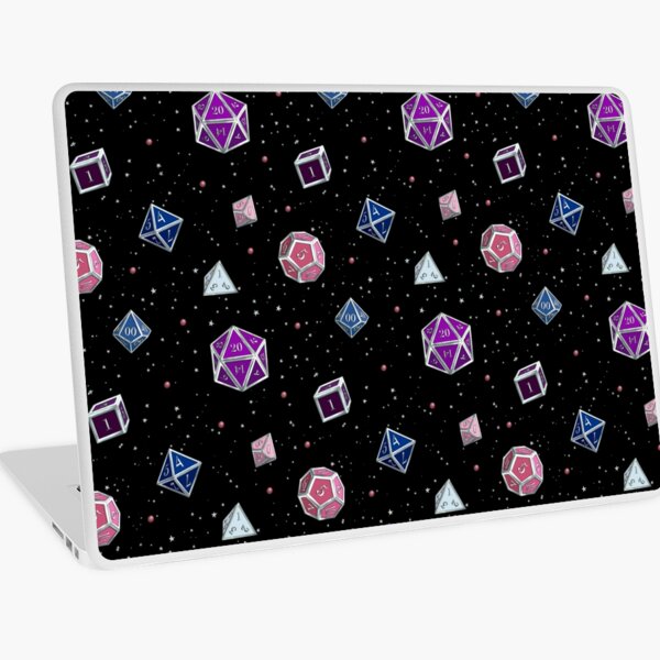 D&D Genderfluid Pride Dice Set Laptop Skin