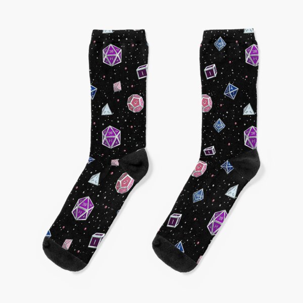 D&D Genderfluid Pride Dice Set Socks