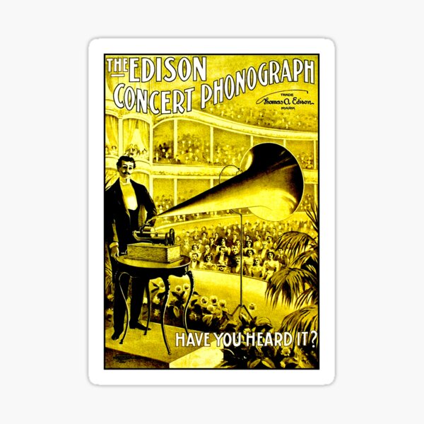 Item preview, EDISON CONCERT PHONOGRAPH: Vintage Performing Advertising Print designed and sold by posterbobs.