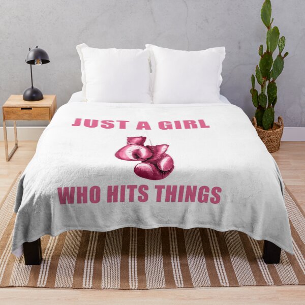 Item preview, Boxing T-shirt, Just A Girl Who Hits Things Boxing Shirt, Women Boxer Shirt, Boxing Gift, Kick Boxing Shirt, Women Boxing Shirt, Sport Shirt designed and sold by CatchUriDesigns.