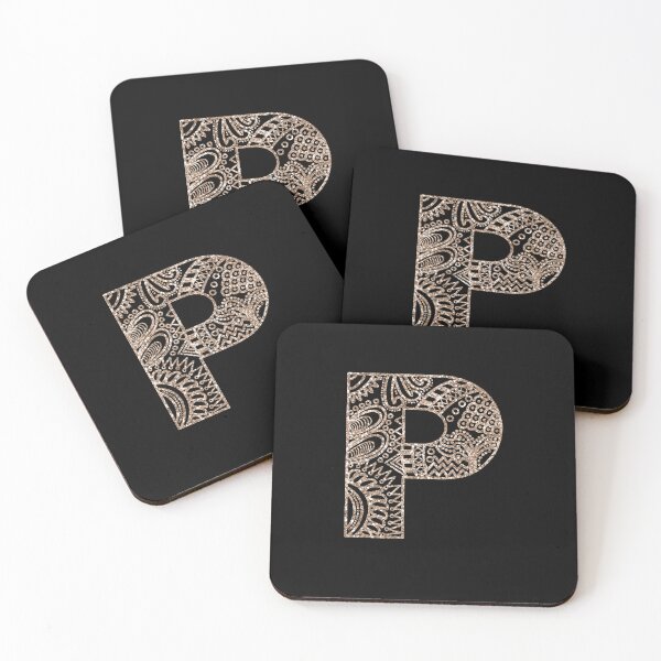 Item preview, Floral Mandala Monogram P| Mandala Monogram P designed and sold by ModernStyleBoho.