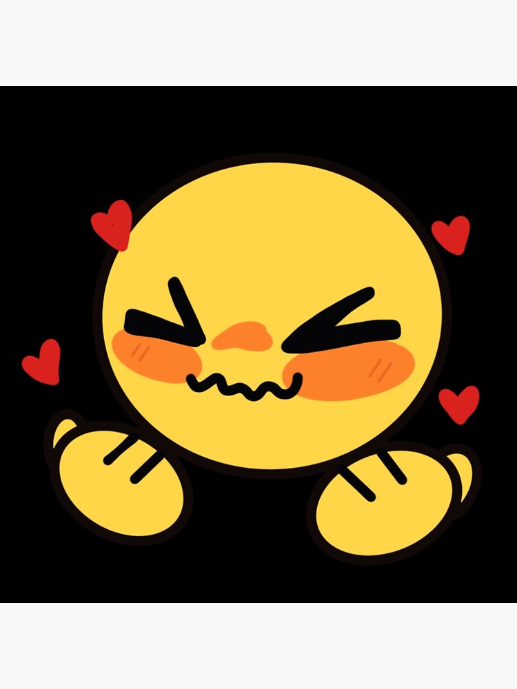 gosh darn it ! love you too much! - adorable cursed emoji Sticker for Sale  by Blue Pencil