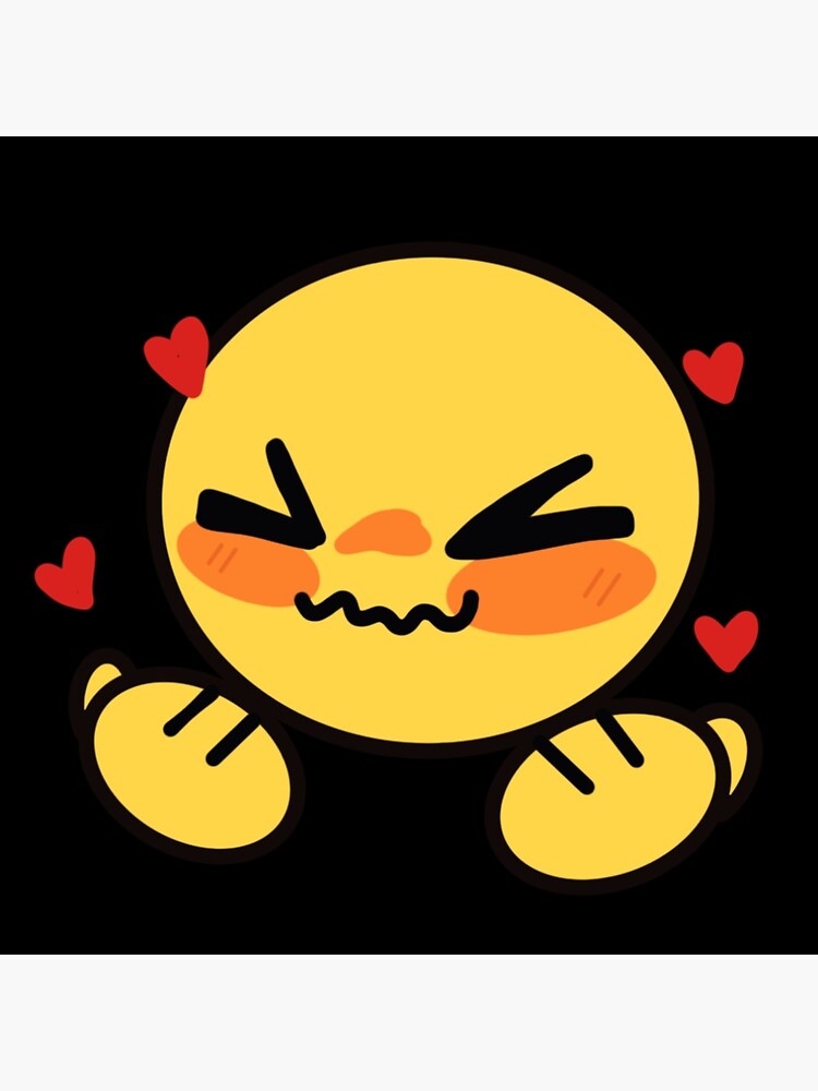 WUV YOU SO MUCH ! - adorable cursed emoji Sticker for Sale by Blue Pencil