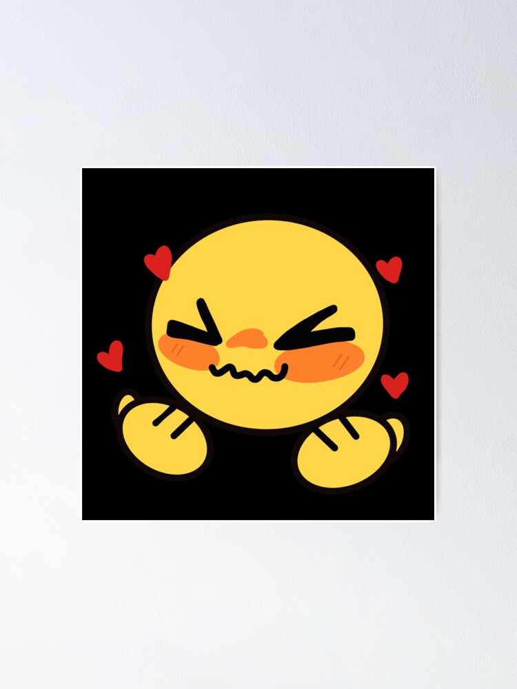 gosh darn it ! love you too much! - adorable cursed emoji Poster for Sale  by Blue Pencil