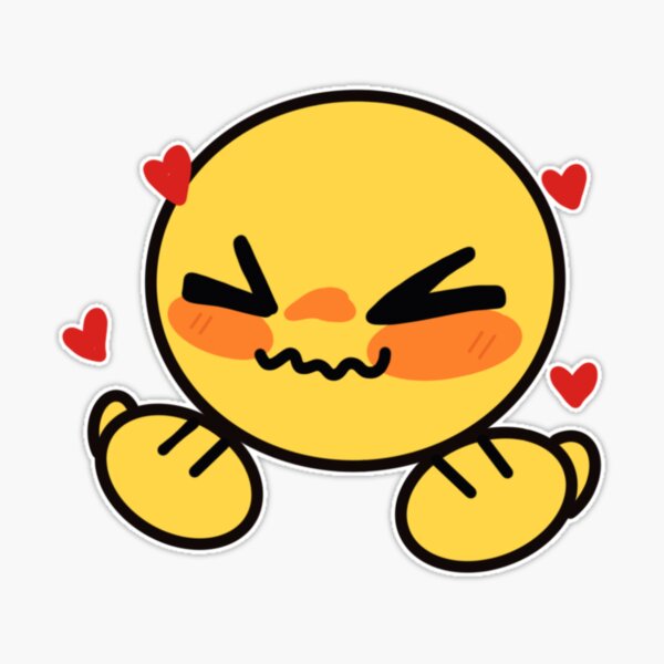 gosh darn it ! love you too much! - adorable cursed emoji Sticker for Sale  by Blue Pencil