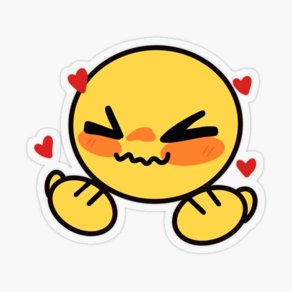 blushhhhh - adorable cursed emoji | Art Board Print