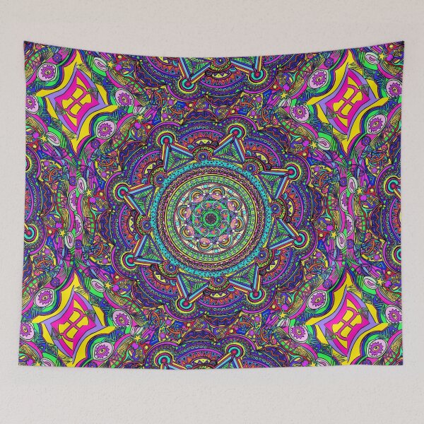 Item preview, Fluorescent Psychedelic  Mandala designed and sold by spicyhail.
