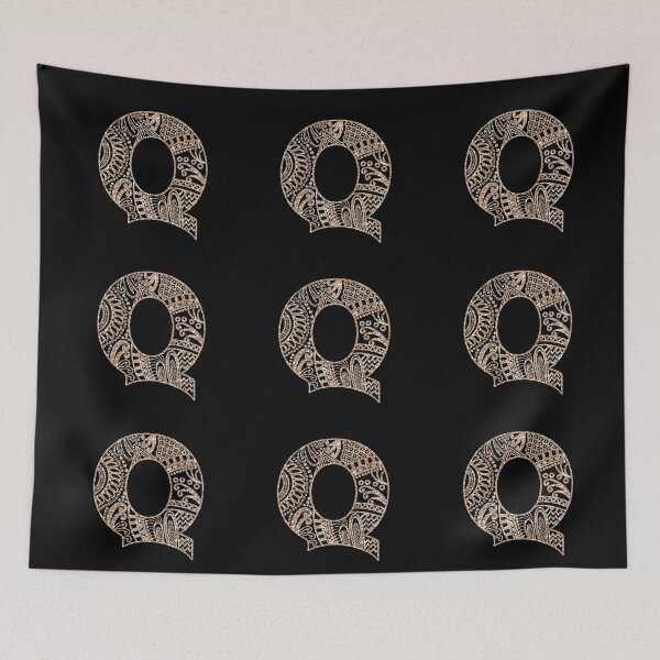 Item preview, Floral Mandala Monogram Q| Mandala Monogram Q designed and sold by ModernStyleBoho.