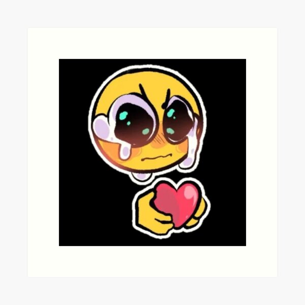 Cute sad emoji x cursed emoji - Drawception