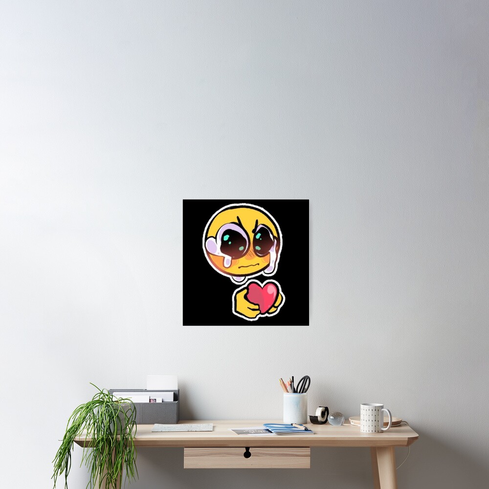 gosh darn it ! love you too much! - adorable cursed emoji Poster for Sale  by Blue Pencil