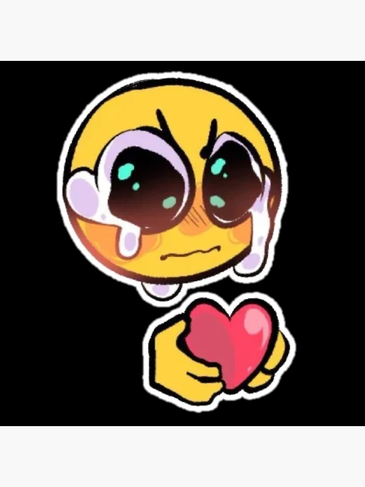 Cursed Stressed Blushing Emoji Greeting Card for Sale by Goath