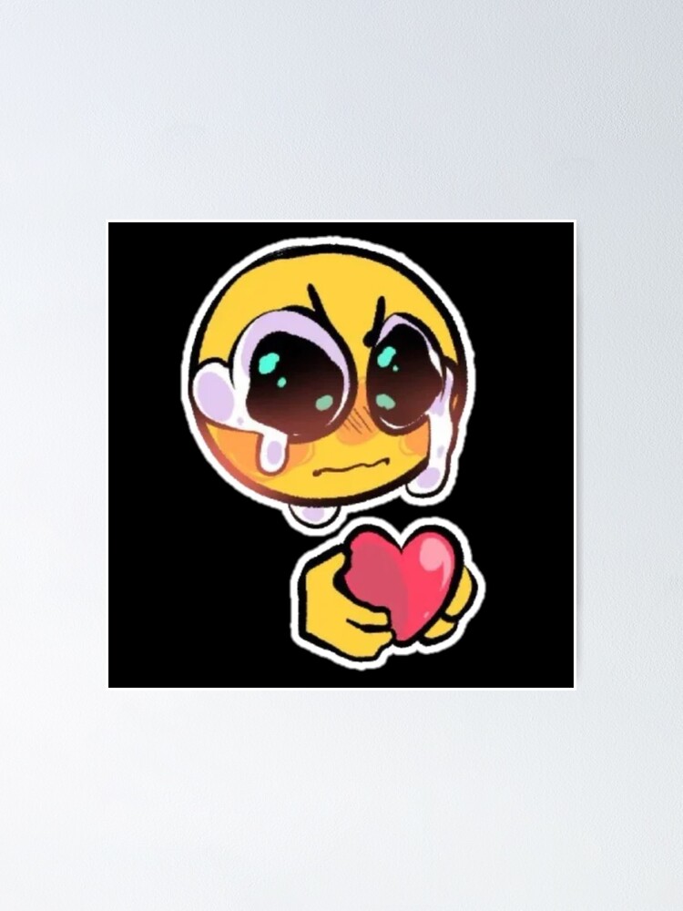 your biggest fan - adorable cursed emoji | Art Board Print