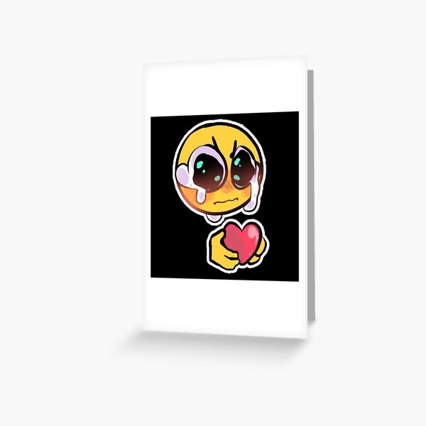 Cursed Stressed Blushing Emoji Greeting Card for Sale by Goath