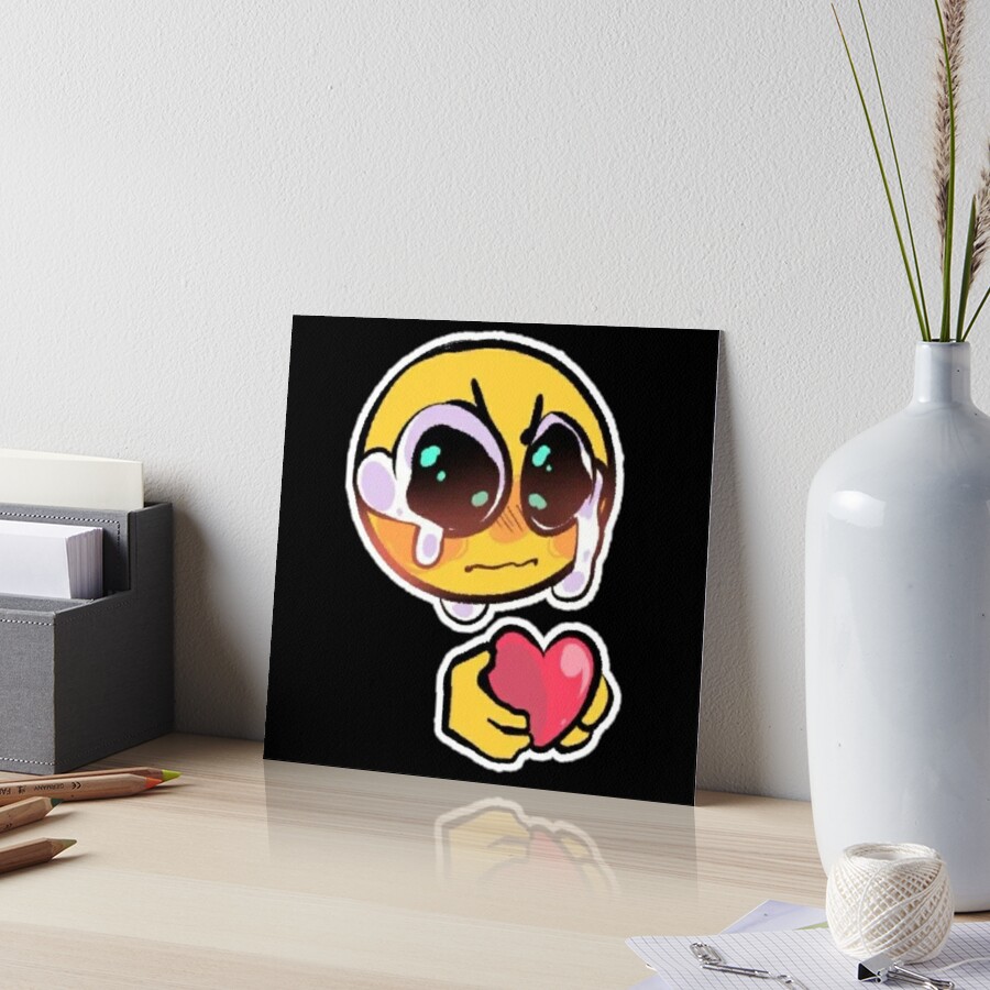 gosh darn it ! love you too much! - adorable cursed emoji Poster for Sale  by Blue Pencil