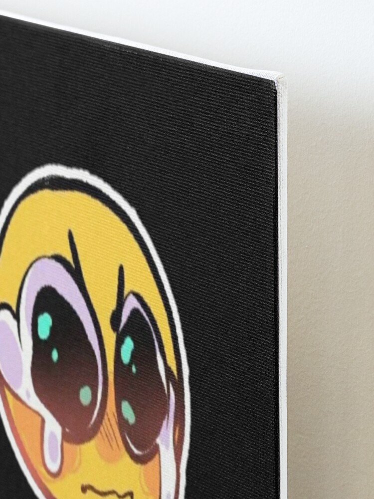 Cursed Emoji 12. Acrylic and urethane resin on canvas. 12 inch