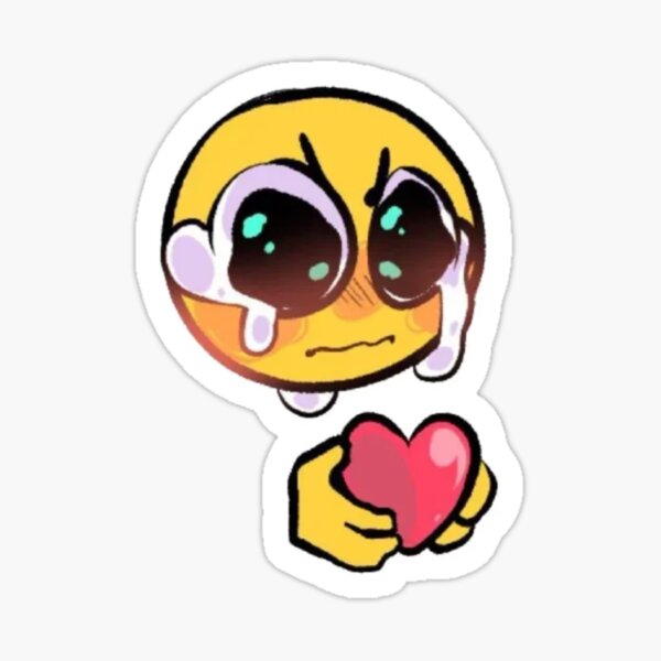 gosh darn it ! love you too much! - adorable cursed emoji Sticker for Sale  by Blue Pencil