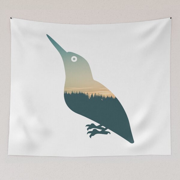 Item preview, Forest Trees Under Calm Sky  Kingfisher | Cute Kingfisher designed and sold by BopleDesigns.
