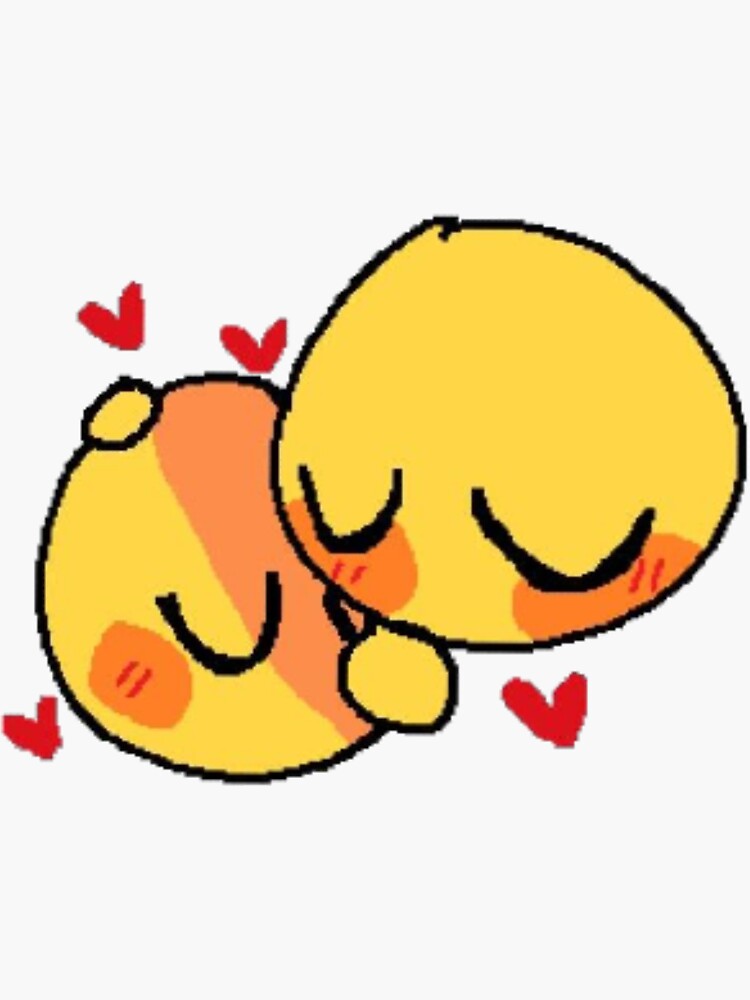 joy and love - adorable cursed emoji Sticker for Sale by Blue Pencil