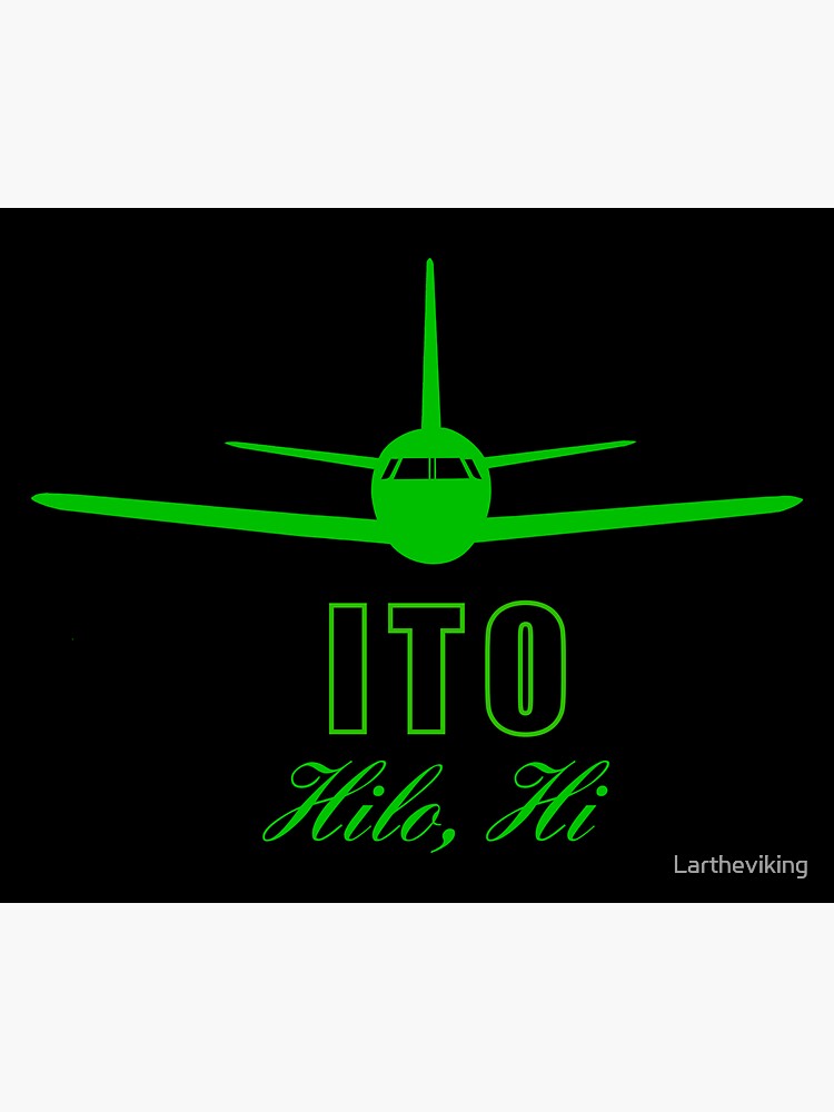 "Hilo Hawaii HI Airport Code ITO" Sticker for Sale by Lartheviking