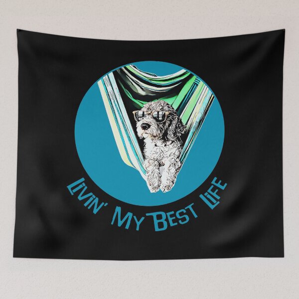 Item preview, Livin' My Best Life - Relaxing Dog designed and sold by NiftyTees.
