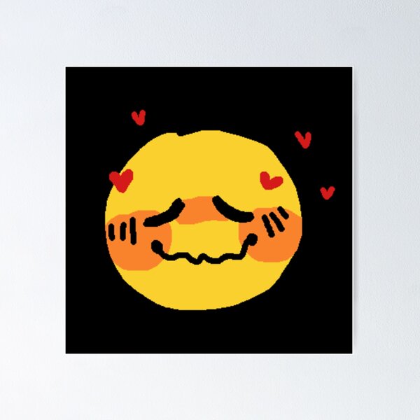 gosh darn it ! love you too much! - adorable cursed emoji Poster for Sale  by Blue Pencil