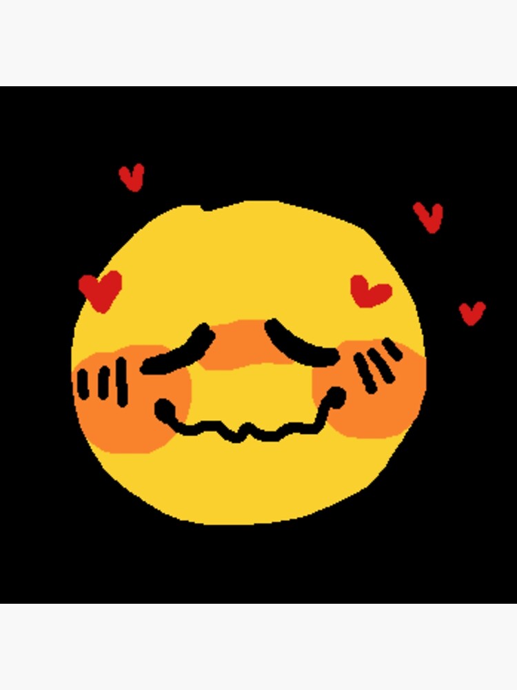 joy and love - adorable cursed emoji Sticker for Sale by Blue Pencil