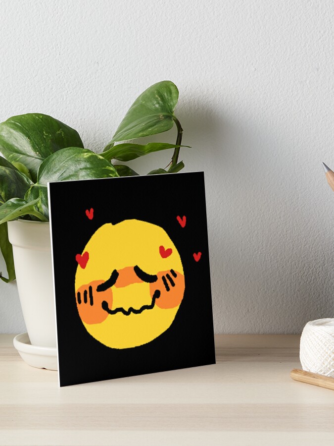 Shush Cursed Emoji | Art Board Print