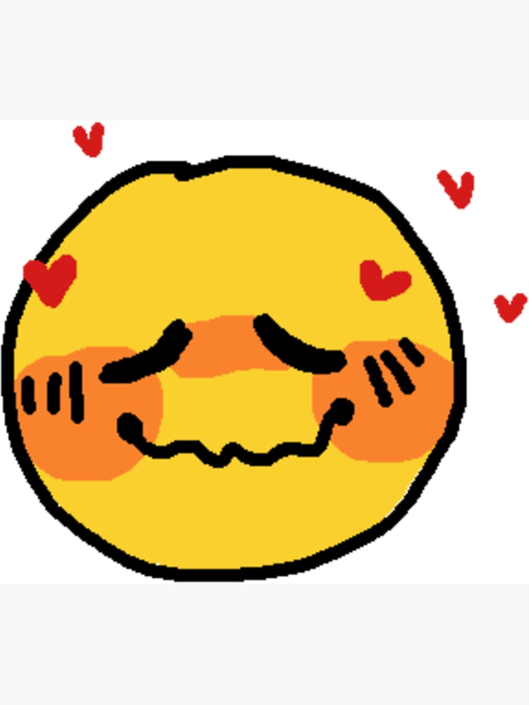 gosh darn it ! love you too much! - adorable cursed emoji Sticker for Sale  by Blue Pencil