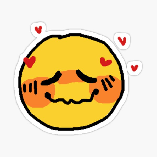 A Shuucks Adorable Cursed Emoji Sticker For Sale By Bluepencilart Redbubble